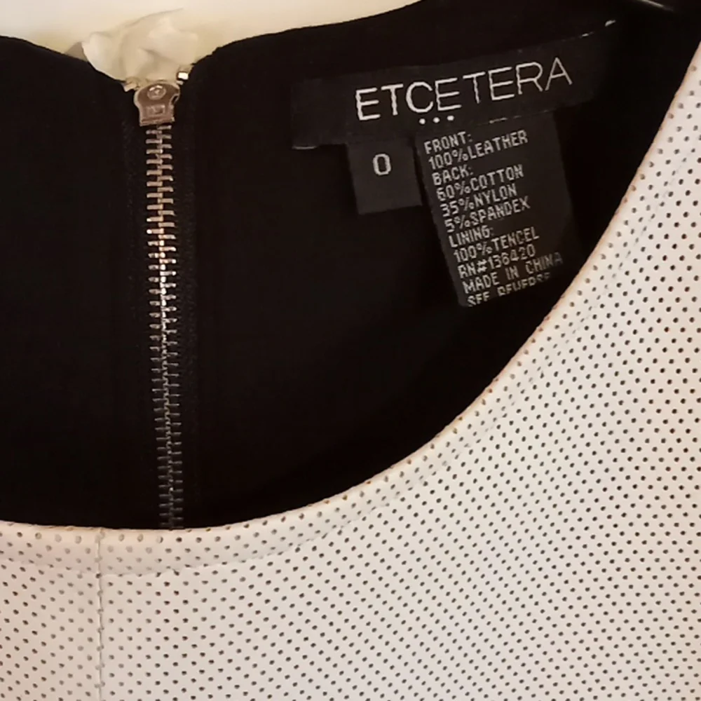 Etcetera Genuine Leather Polyester Top - Picture 2 of 12